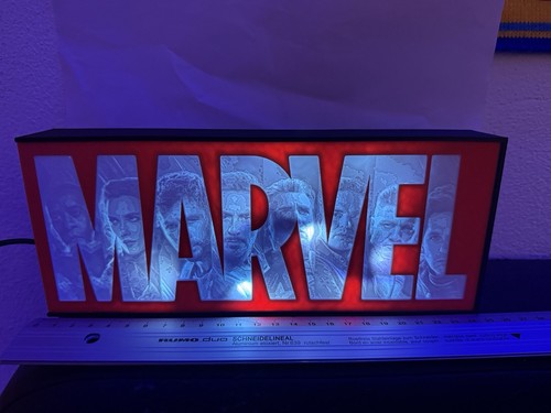Lampada led marvel litofano - marvel,