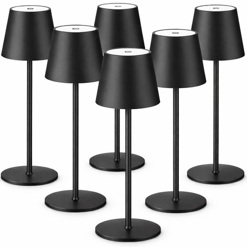 Lampada tavolo nera led - 6x,