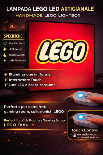 Lampada lego led artigianale - lego,